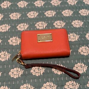 MICHAEL Michael Kors Orange Wristlet Clutch
